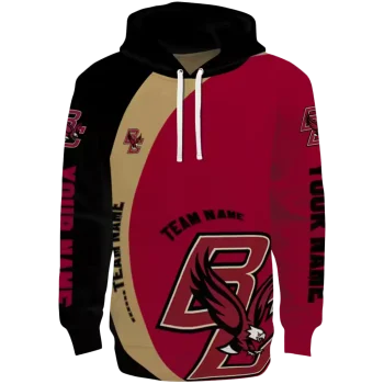 custom boston college eagles minimalist design maroon black hoodie best selling