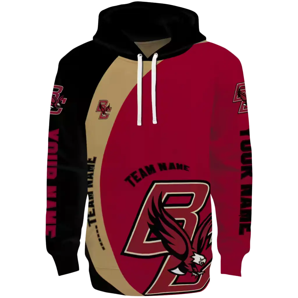 custom boston college eagles minimalist design maroon black hoodie best selling custom boston college eagles minimalist design maroon black hoodie best selling