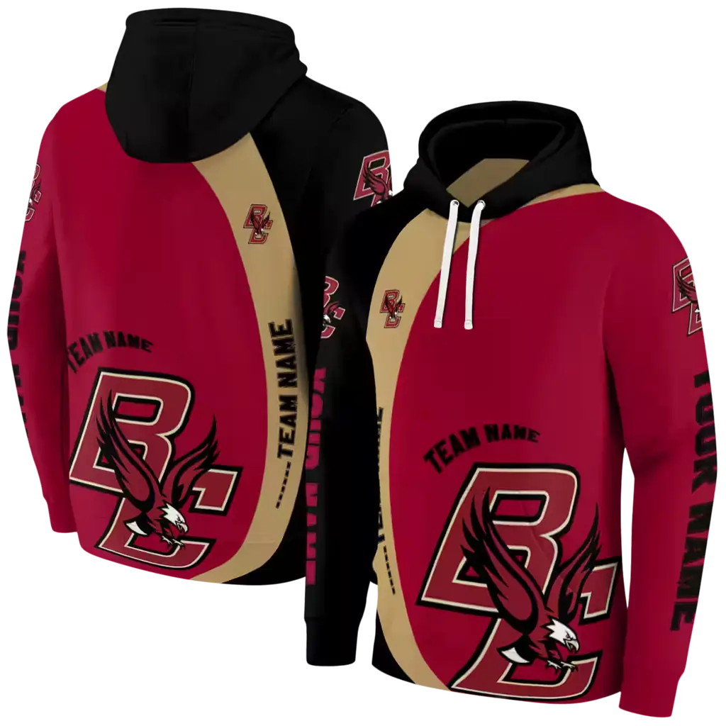 custom boston college eagles minimalist design maroon black hoodie fashion forward custom boston college eagles minimalist design maroon black hoodie fashion forward