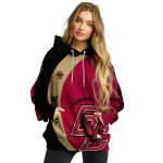 custom boston college eagles minimalist design maroon black hoodie best selling