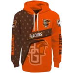 custom bowling green falcons abstract shape orange hoodie best selling