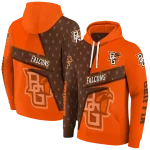custom bowling green falcons abstract shape orange hoodie best selling