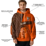custom bowling green falcons abstract shape orange hoodie best selling