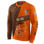 custom bowling green falcons abstract shape orange hoodie best selling