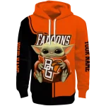 custom bowling green falcons baby yoda orange black hoodie best selling