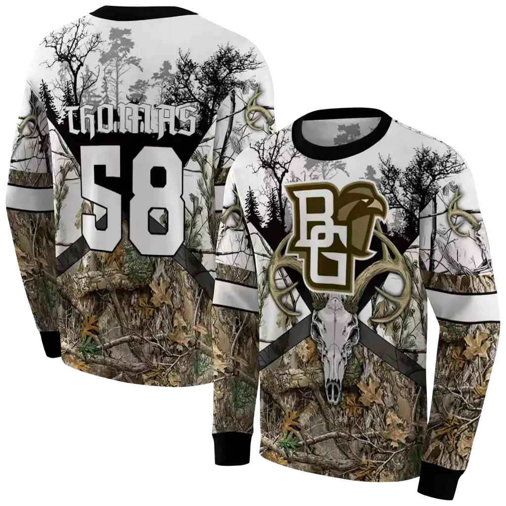 custom bowling green falcons forest silhouette hoodie premium grade custom bowling green falcons forest silhouette hoodie premium grade