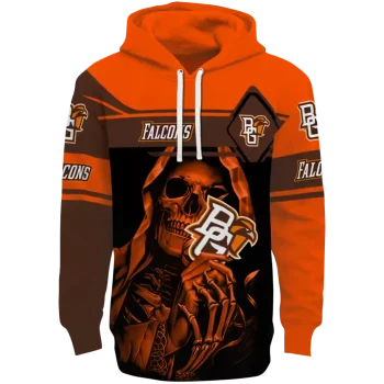 custom bowling green falcons grim reaper orange black hoodie best selling