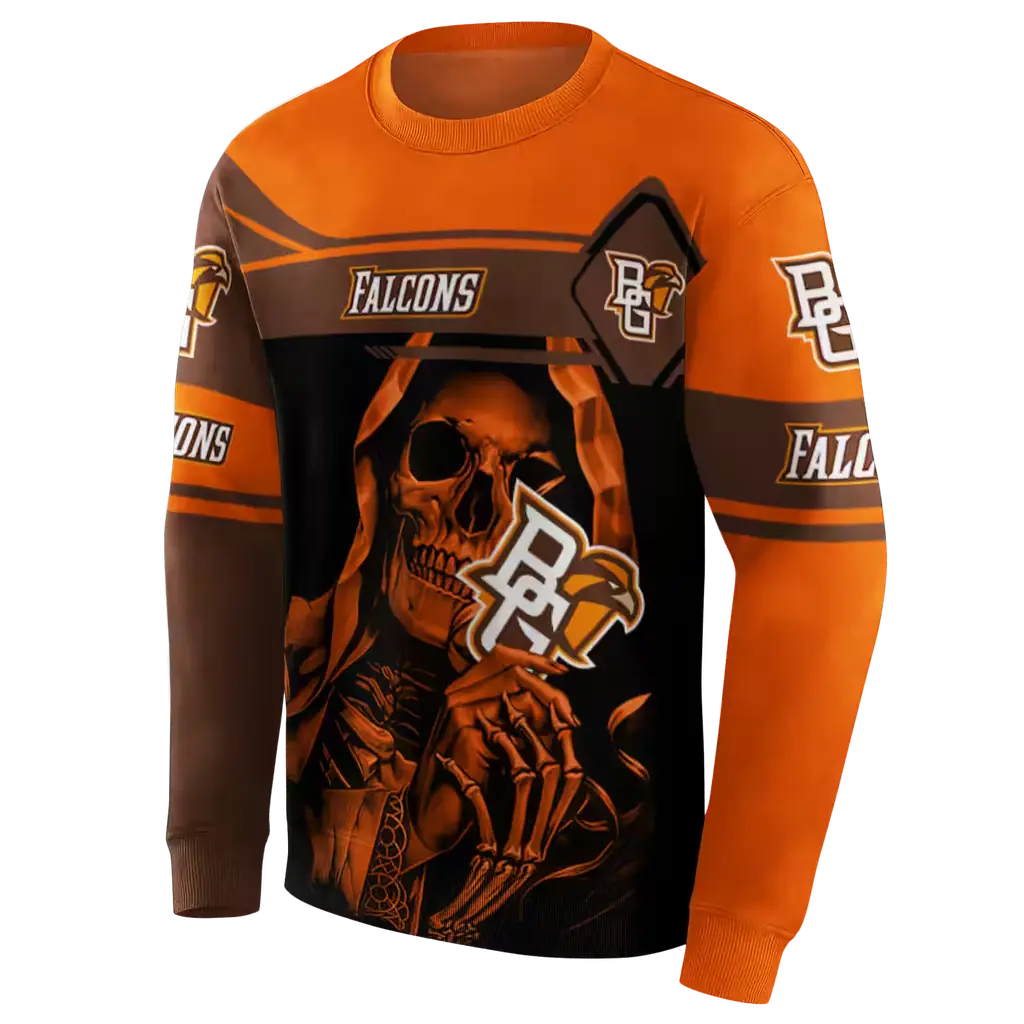 custom bowling green falcons grim reaper orange black hoodie new arrival custom bowling green falcons grim reaper orange black hoodie new arrival