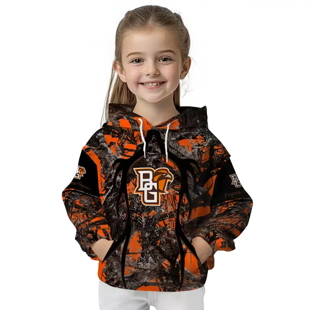custom bowling green falcons hunting theme orange black hoodie top rated custom bowling green falcons hunting theme orange black hoodie top rated