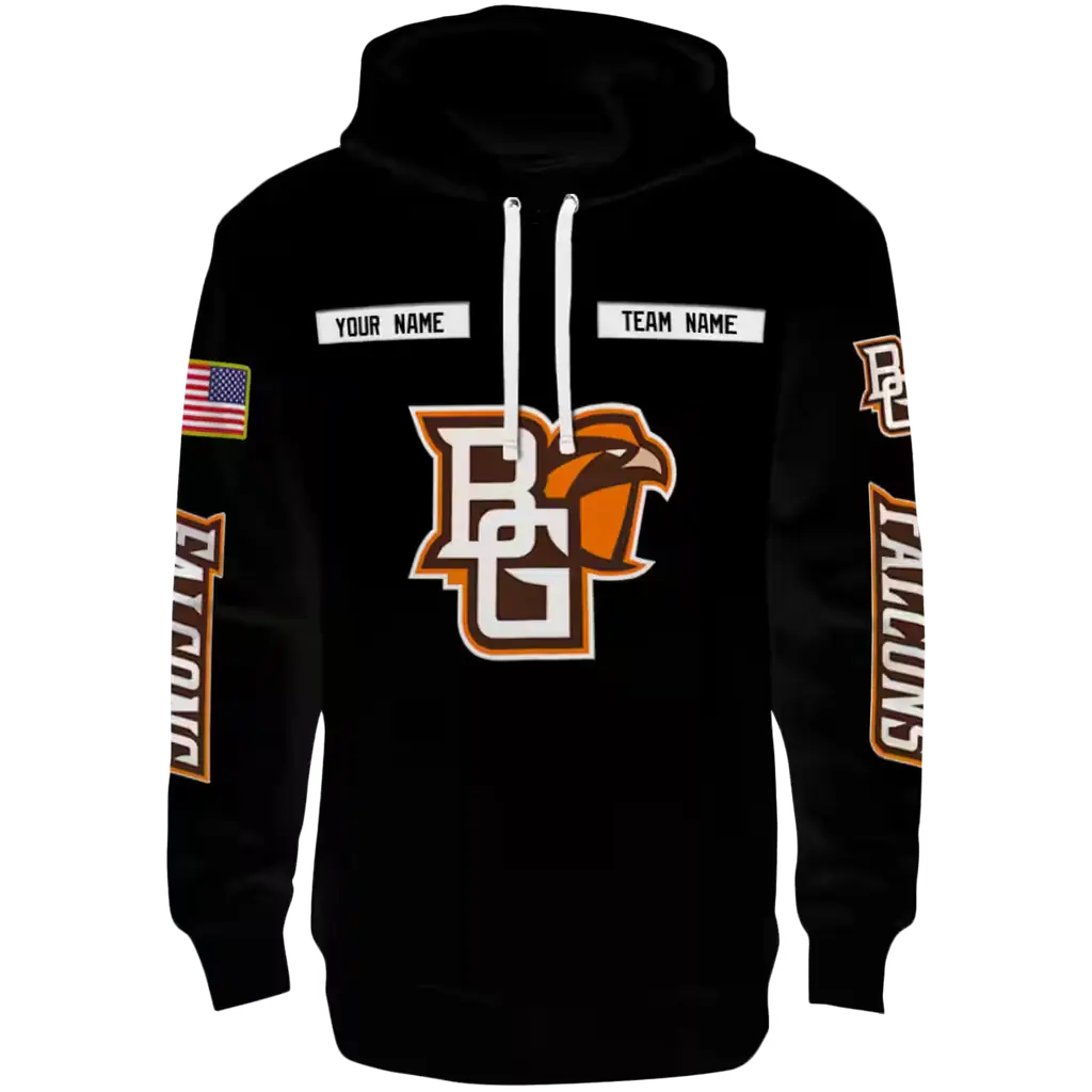 custom bowling green falcons punisher skull black hoodie best selling custom bowling green falcons punisher skull black hoodie best selling