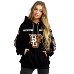 custom bowling green falcons punisher skull black hoodie best selling