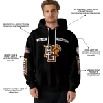 custom bowling green falcons punisher skull black hoodie best selling