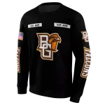 custom bowling green falcons punisher skull black hoodie best selling
