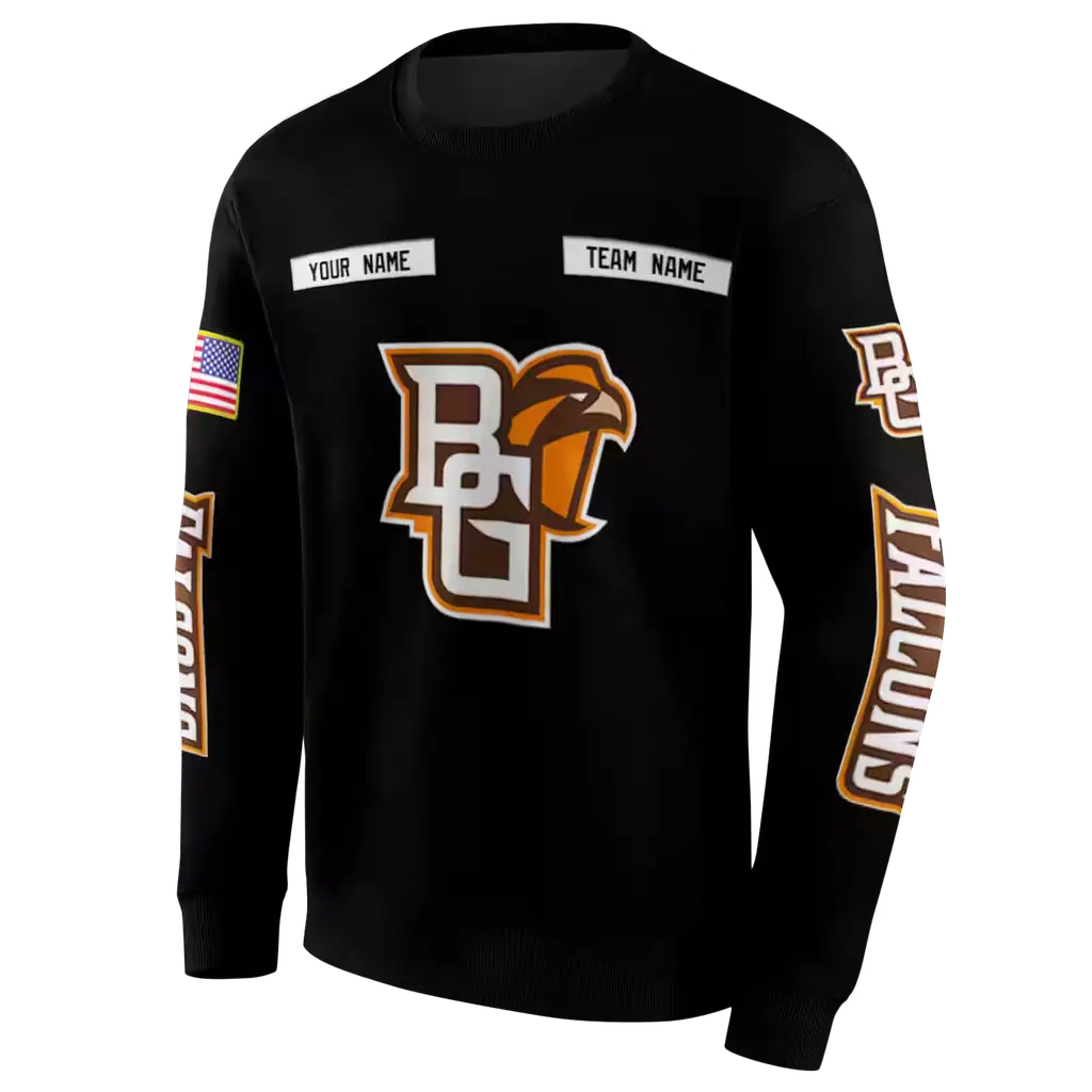 custom bowling green falcons punisher skull black hoodie new arrival custom bowling green falcons punisher skull black hoodie new arrival