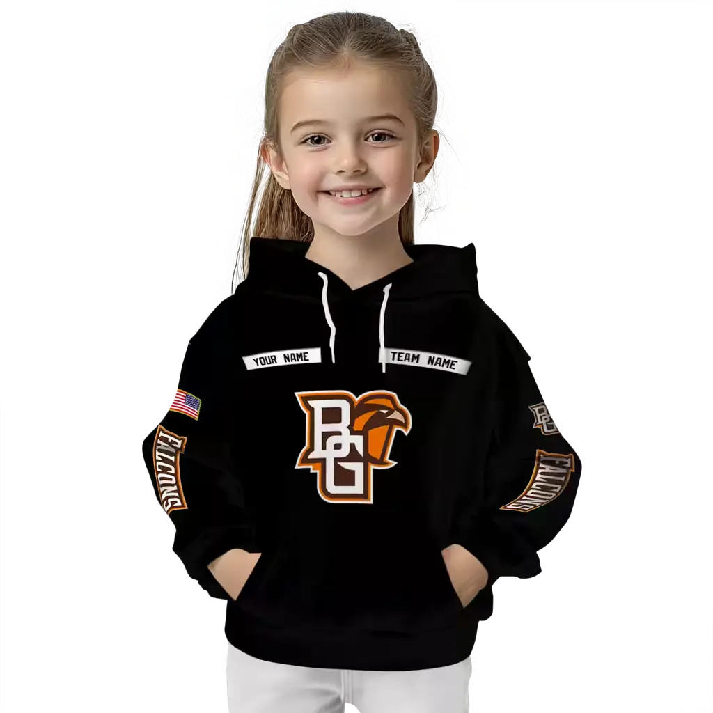 custom bowling green falcons punisher skull black hoodie top rated custom bowling green falcons punisher skull black hoodie top rated