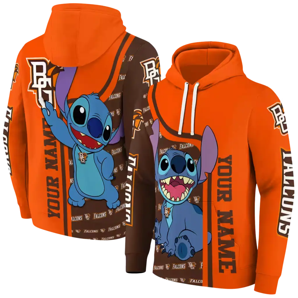 custom bowling green falcons stitch orange hoodie fashion forward custom bowling green falcons stitch orange hoodie fashion forward