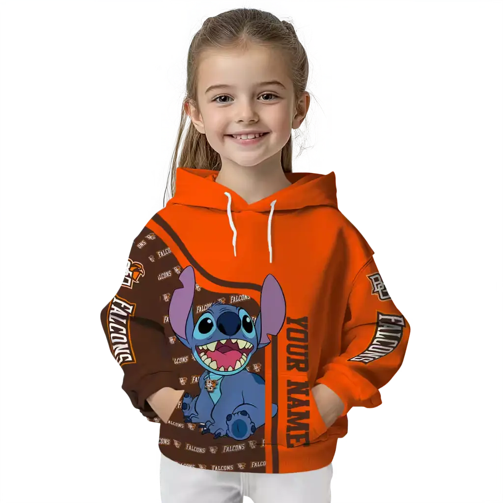 custom bowling green falcons stitch orange hoodie top rated custom bowling green falcons stitch orange hoodie top rated