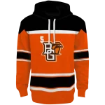custom bowling green falcons striped pattern orange hoodie best selling