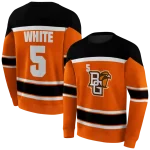 custom bowling green falcons striped pattern orange hoodie best selling