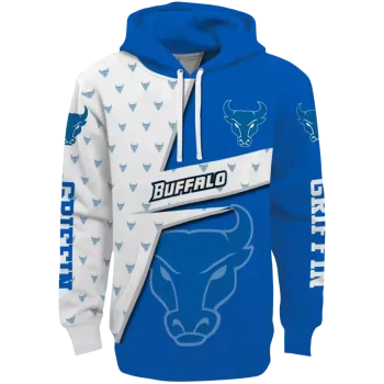 custom buffalo bulls abstract shape royal blue hoodie best selling