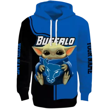 custom buffalo bulls baby yoda royal blue black hoodie best selling