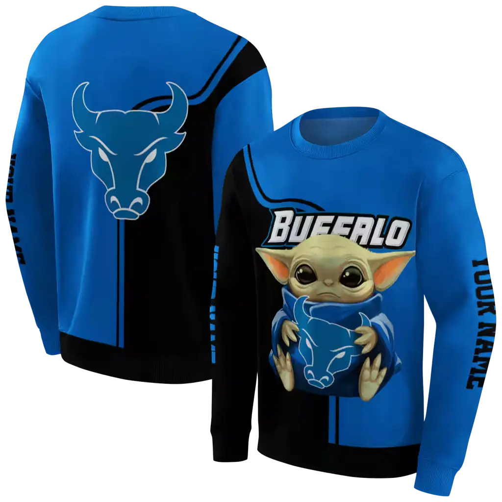 custom buffalo bulls baby yoda royal blue black hoodie premium grade custom buffalo bulls baby yoda royal blue black hoodie premium grade