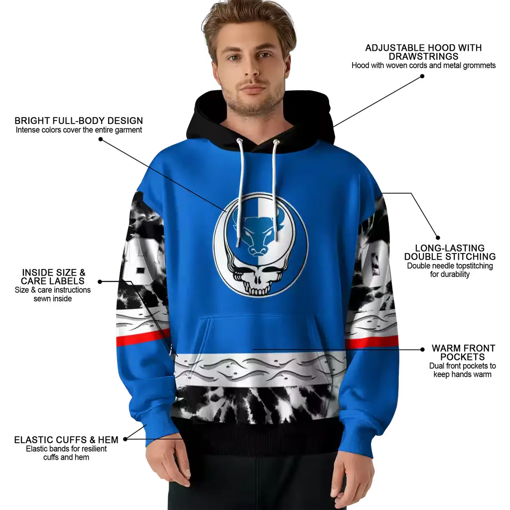 custom buffalo bulls grateful vibes royal blue hoodie latest model custom buffalo bulls grateful vibes royal blue hoodie latest model