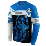 custom buffalo bulls grim reaper royal blue black hoodie best selling