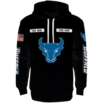 custom buffalo bulls punisher skull black hoodie best selling