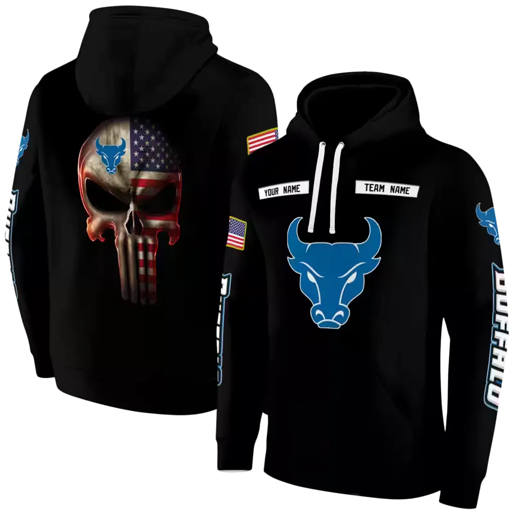 custom buffalo bulls punisher skull black hoodie fashion forward custom buffalo bulls punisher skull black hoodie fashion forward