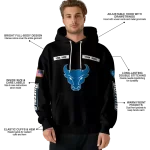 custom buffalo bulls punisher skull black hoodie best selling