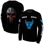 custom buffalo bulls punisher skull black hoodie best selling