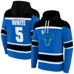 custom buffalo bulls striped pattern royal blue hoodie best selling