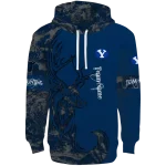 custom byu cougars deer silhouette blue hoodie best selling