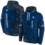 custom byu cougars deer silhouette blue hoodie best selling