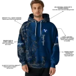 custom byu cougars deer silhouette blue hoodie best selling