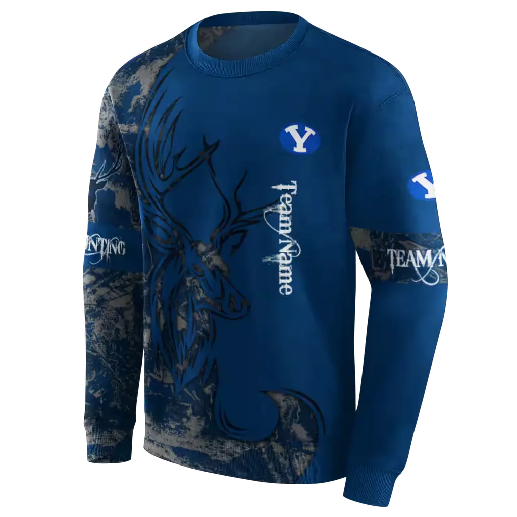 custom byu cougars deer silhouette blue hoodie new arrival custom byu cougars deer silhouette blue hoodie new arrival