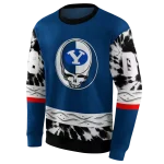 custom byu cougars grateful vibes blue hoodie best selling