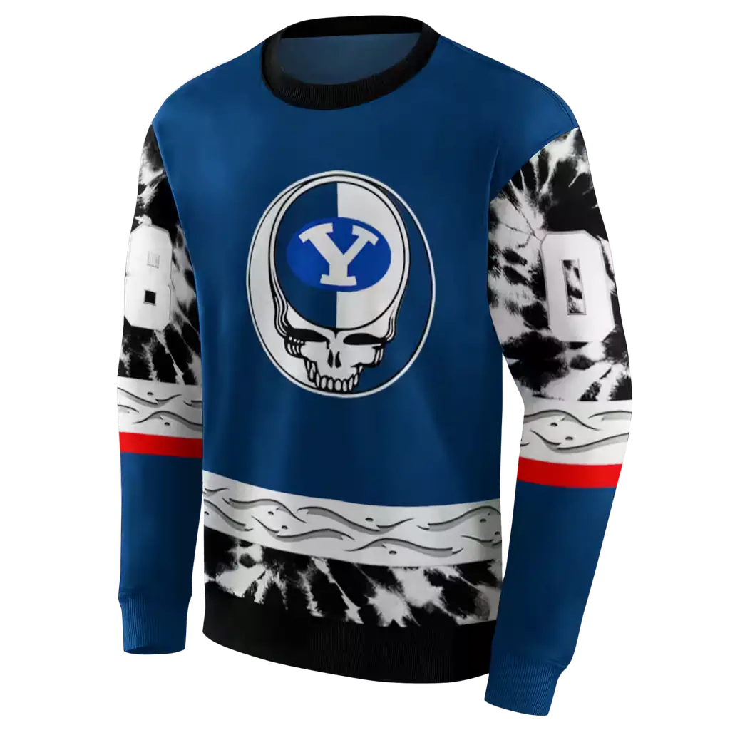 custom byu cougars grateful vibes blue hoodie new arrival custom byu cougars grateful vibes blue hoodie new arrival