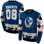 custom byu cougars grateful vibes blue hoodie best selling