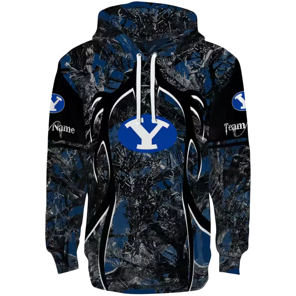 custom byu cougars hunting theme blue black hoodie best selling custom byu cougars hunting theme blue black hoodie best selling