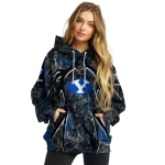 custom byu cougars hunting theme blue black hoodie best selling
