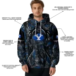 custom byu cougars hunting theme blue black hoodie best selling