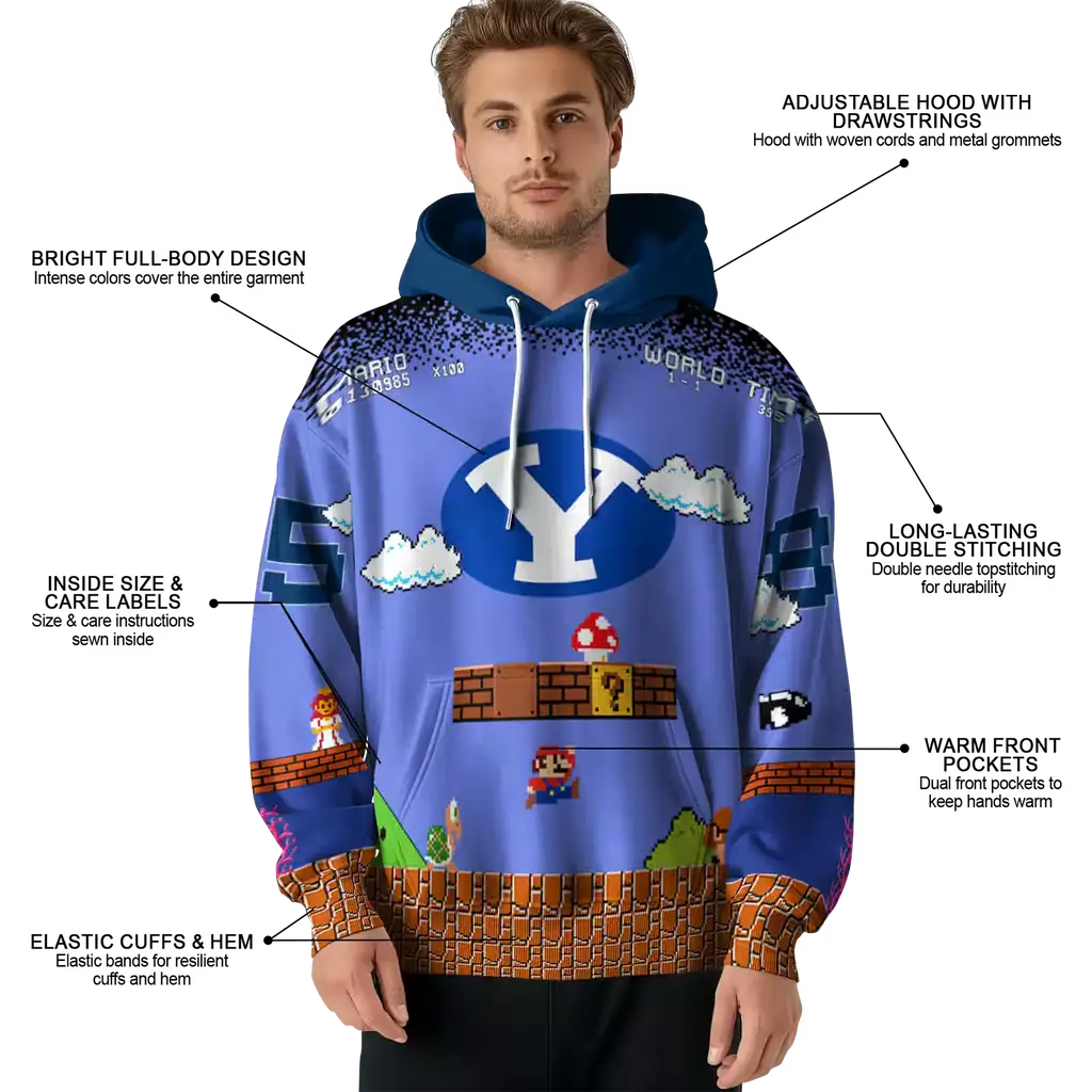 custom byu cougars mario blue black hoodie latest model custom byu cougars mario blue black hoodie latest model