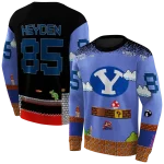 custom byu cougars mario blue black hoodie best selling