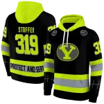 custom byu cougars safety motif black neon green hoodie best selling