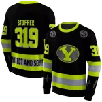 custom byu cougars safety motif black neon green hoodie best selling