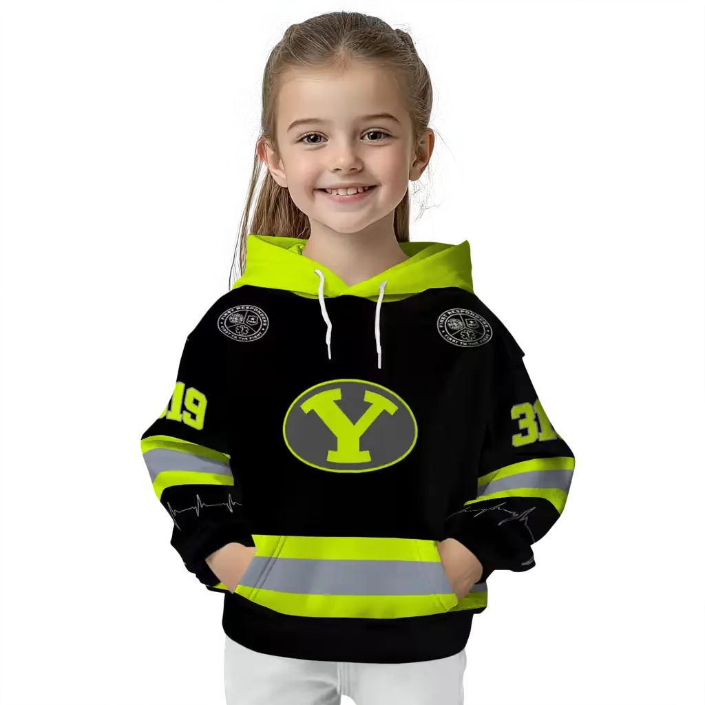 custom byu cougars safety motif black neon green hoodie top rated custom byu cougars safety motif black neon green hoodie top rated