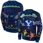 custom byu cougars spongebob patrick star blue navy hoodie best selling