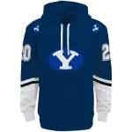 custom byu cougars striped sleeves blue hoodie best selling